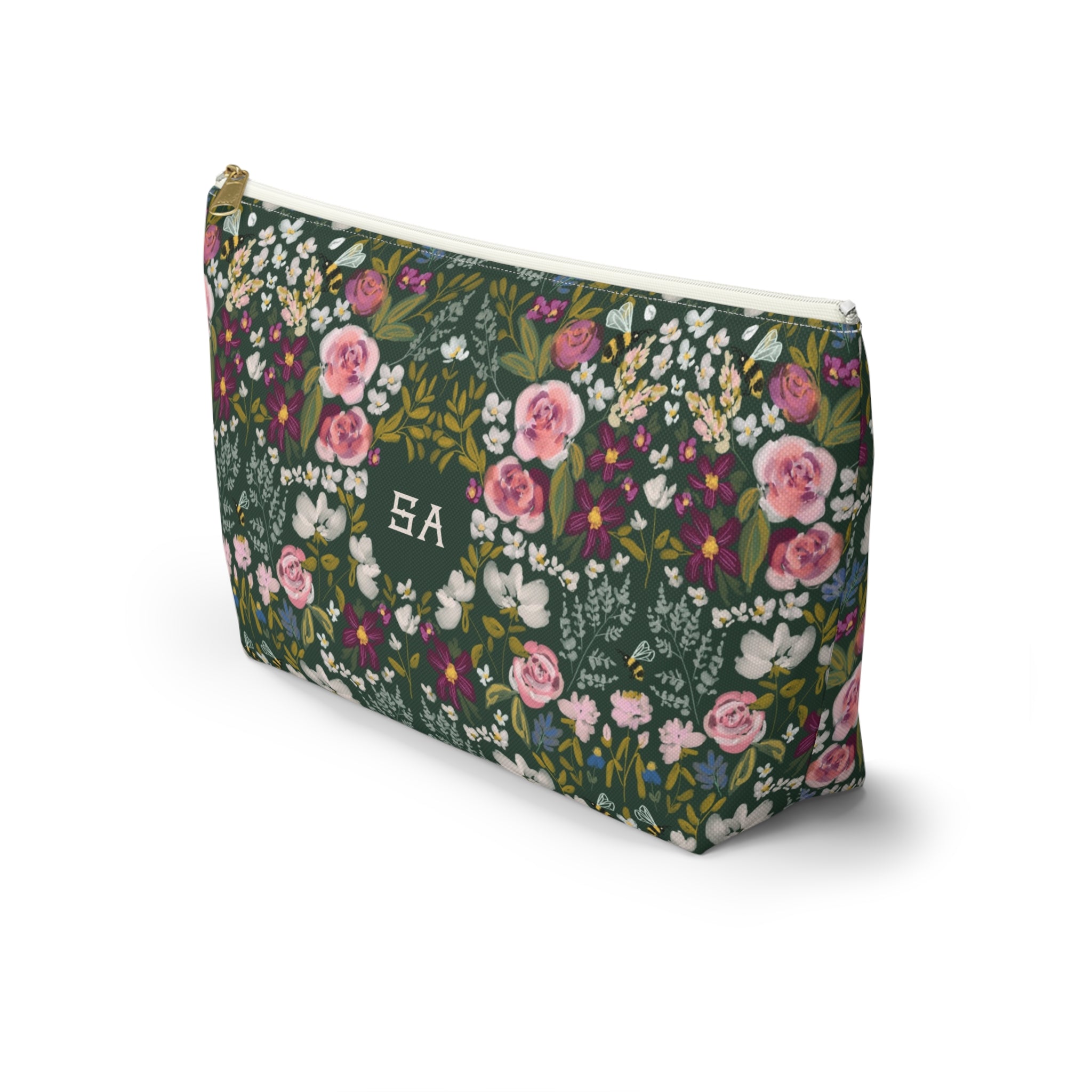 Gardens Monogrammed Mahjong Tile Pouch