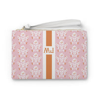 Evangeline (Pink) Striped Monogrammed Mahjong Card Pouch