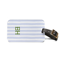 Seaside Stripes Monogrammed Acrylic Luggage Tag