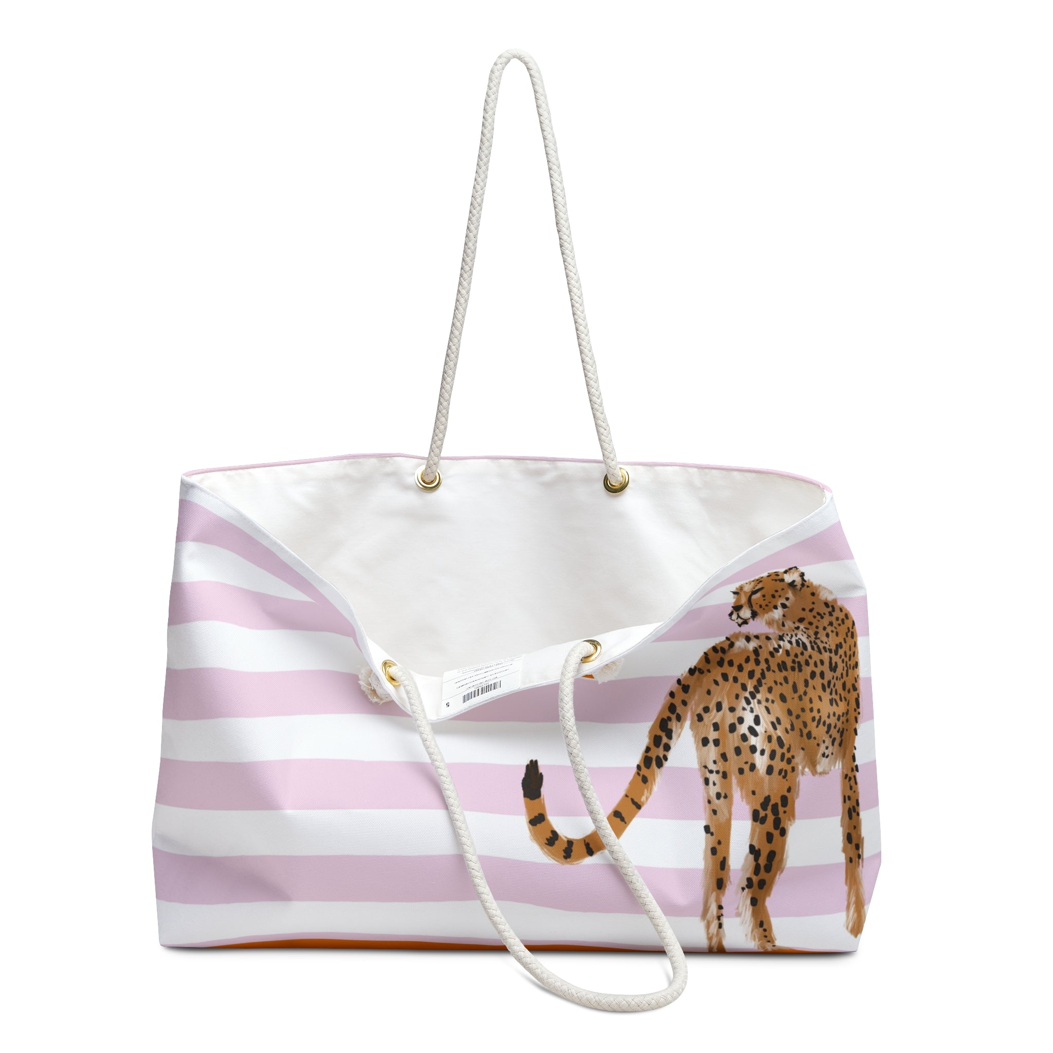 Preppy Cheetah (Pink) Monogrammed Mahjong Bag