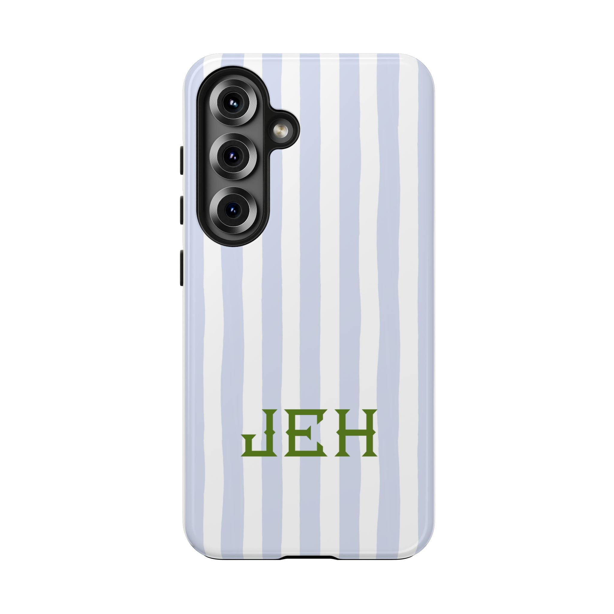 Seaside Stripes Monogrammed Tough Phone Case