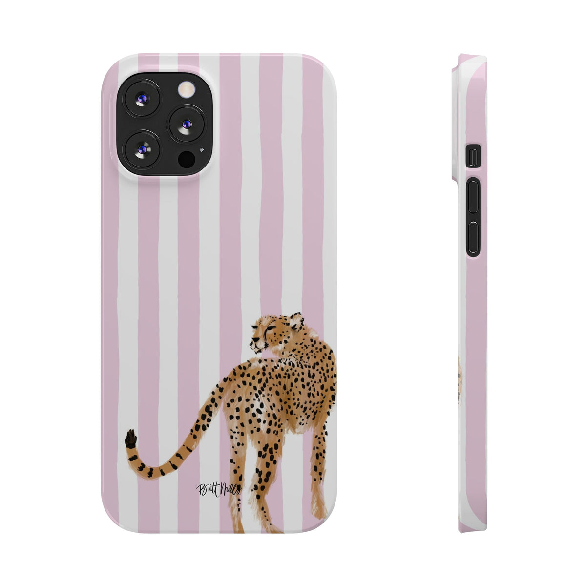 Preppy Cheetah Slim Phone Case