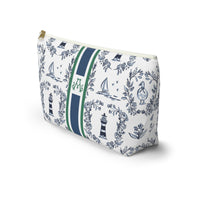 East Coast Summer Striped Monogrammed Pouch
