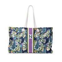 Peacock Striped Monogrammed Mahjong Bag
