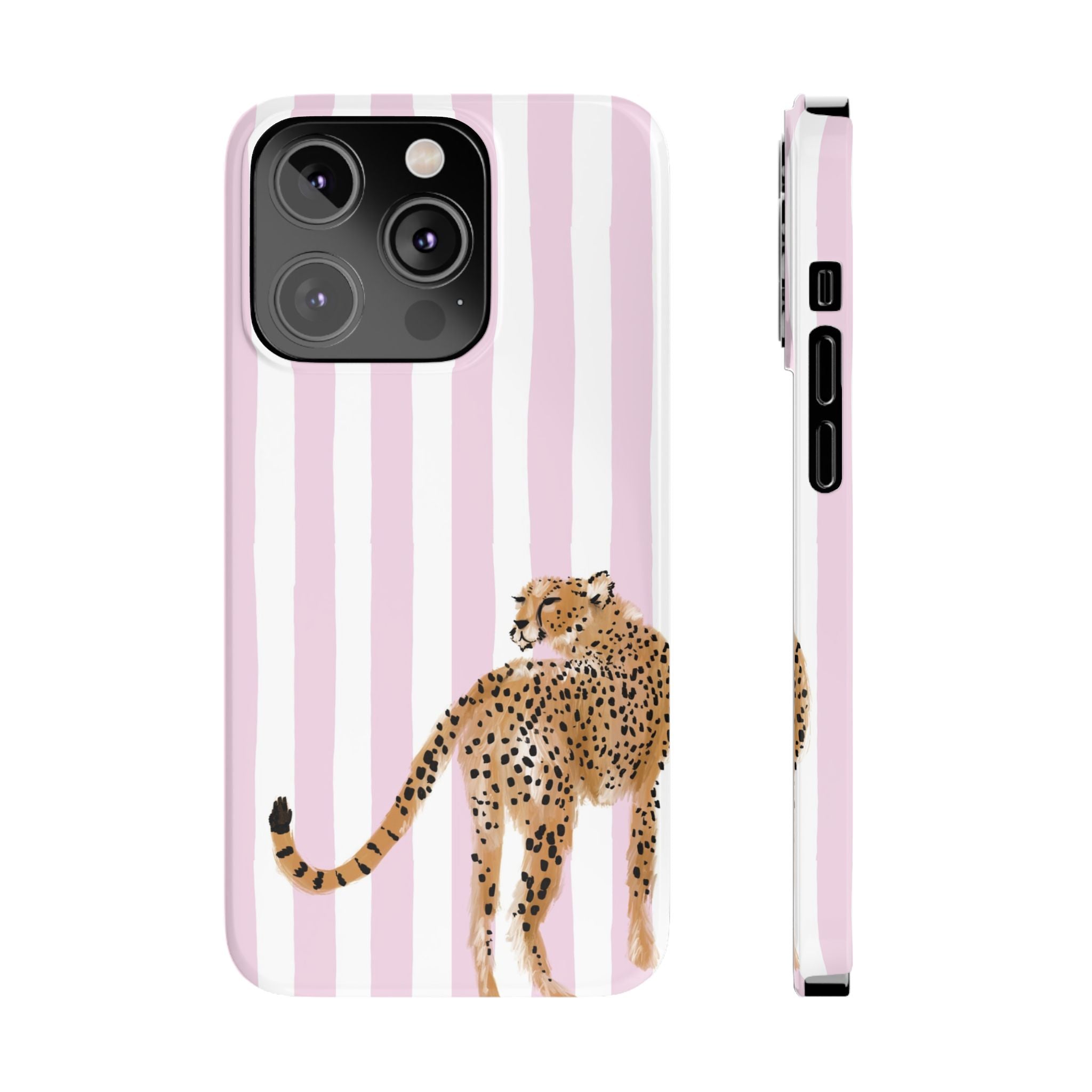 Preppy Cheetah Slim Phone Case
