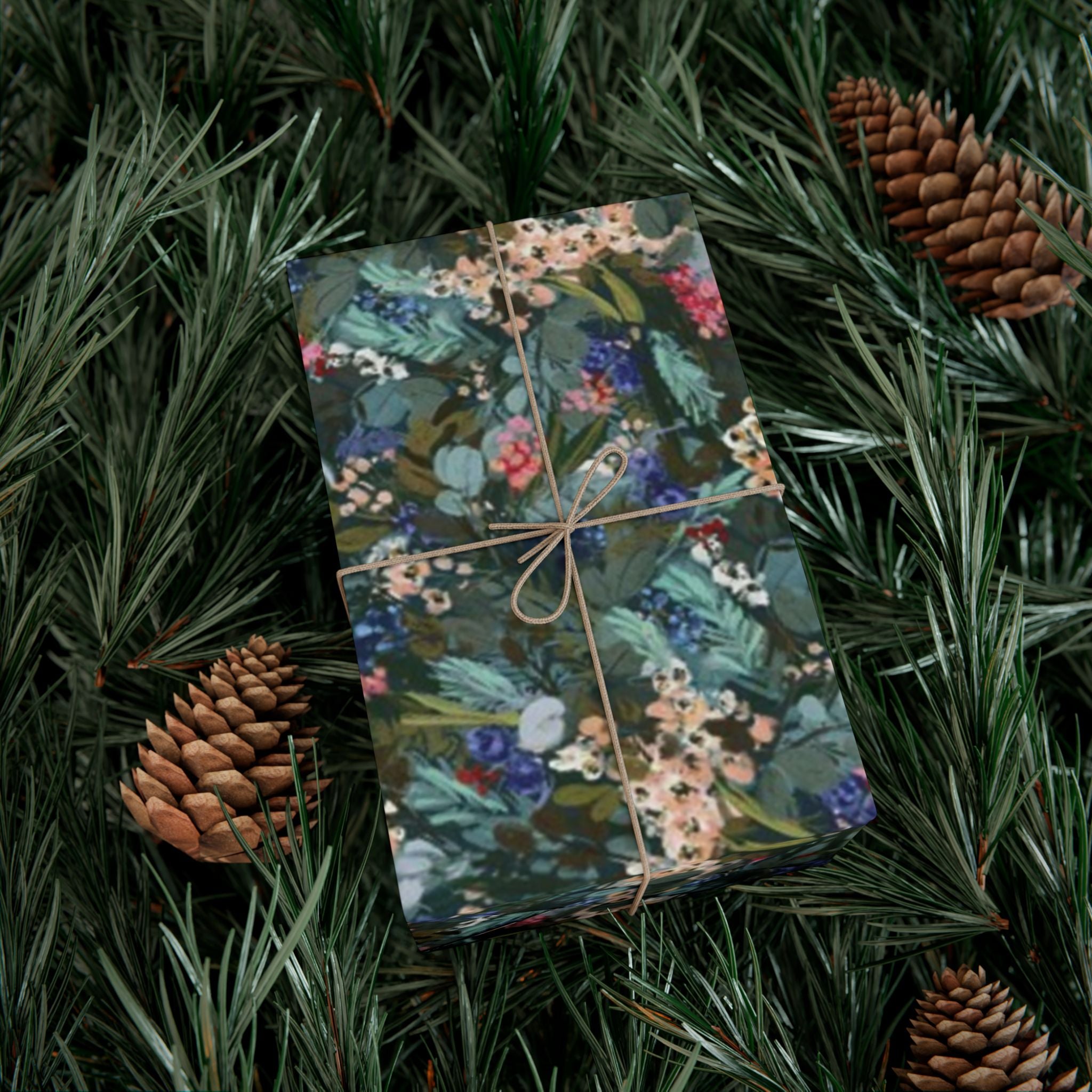Winter Berry Wrapping Paper Roll
