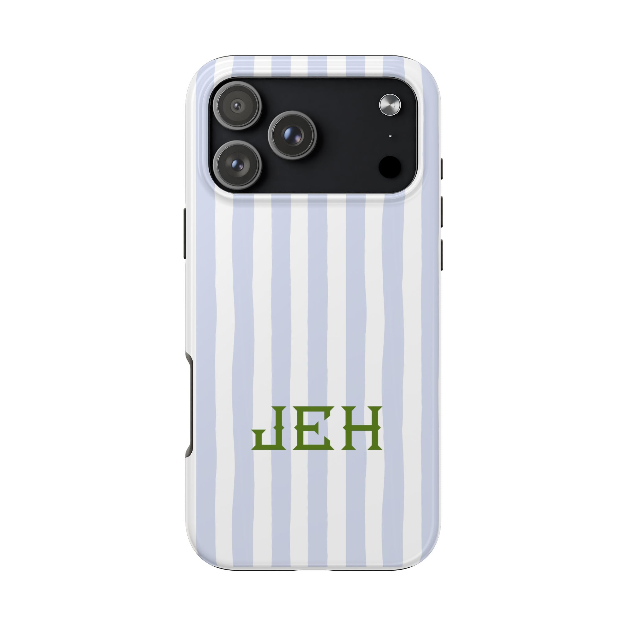 Seaside Stripes Monogrammed Tough Phone Case