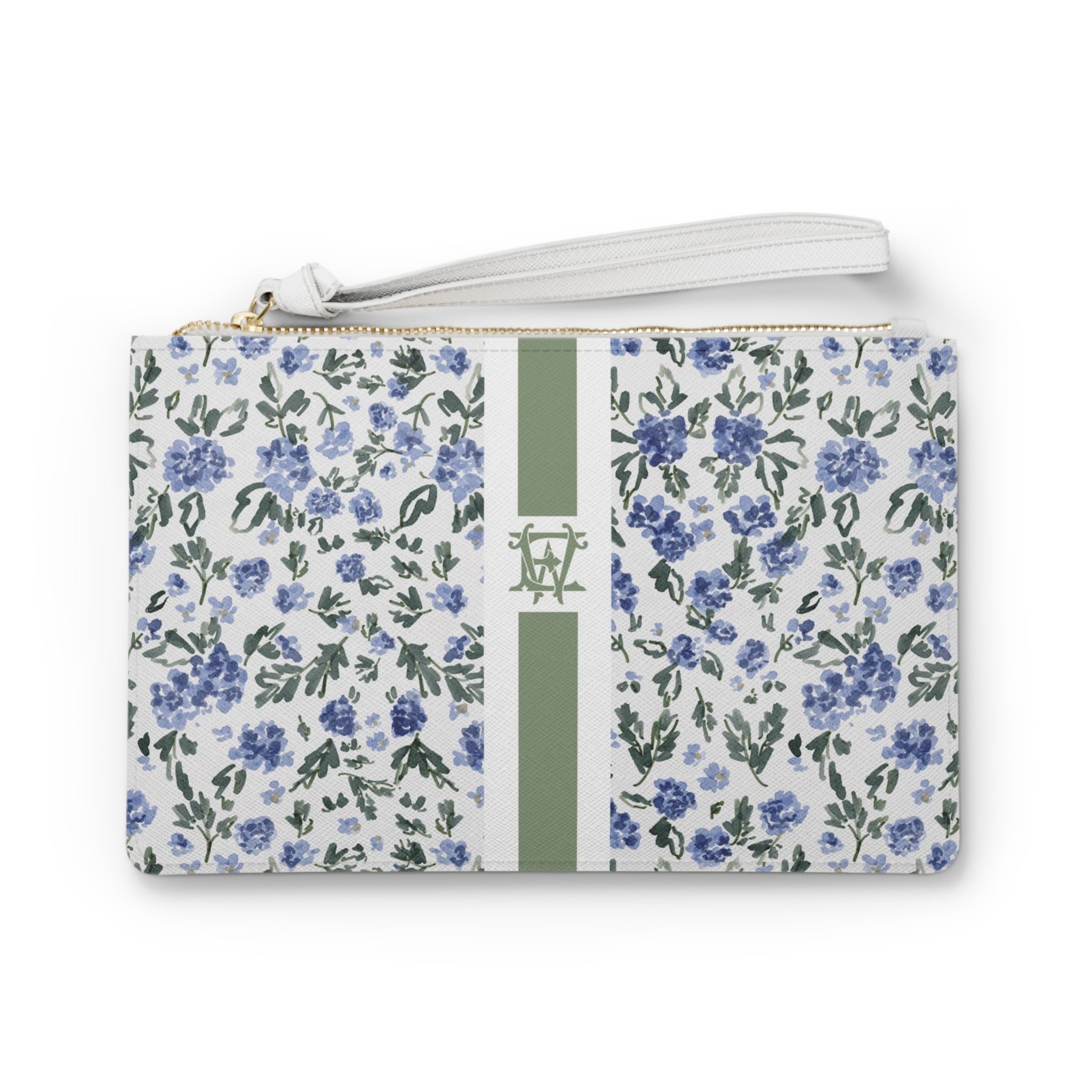 English Countryside Striped Monogrammed Mahjong Card Pouch