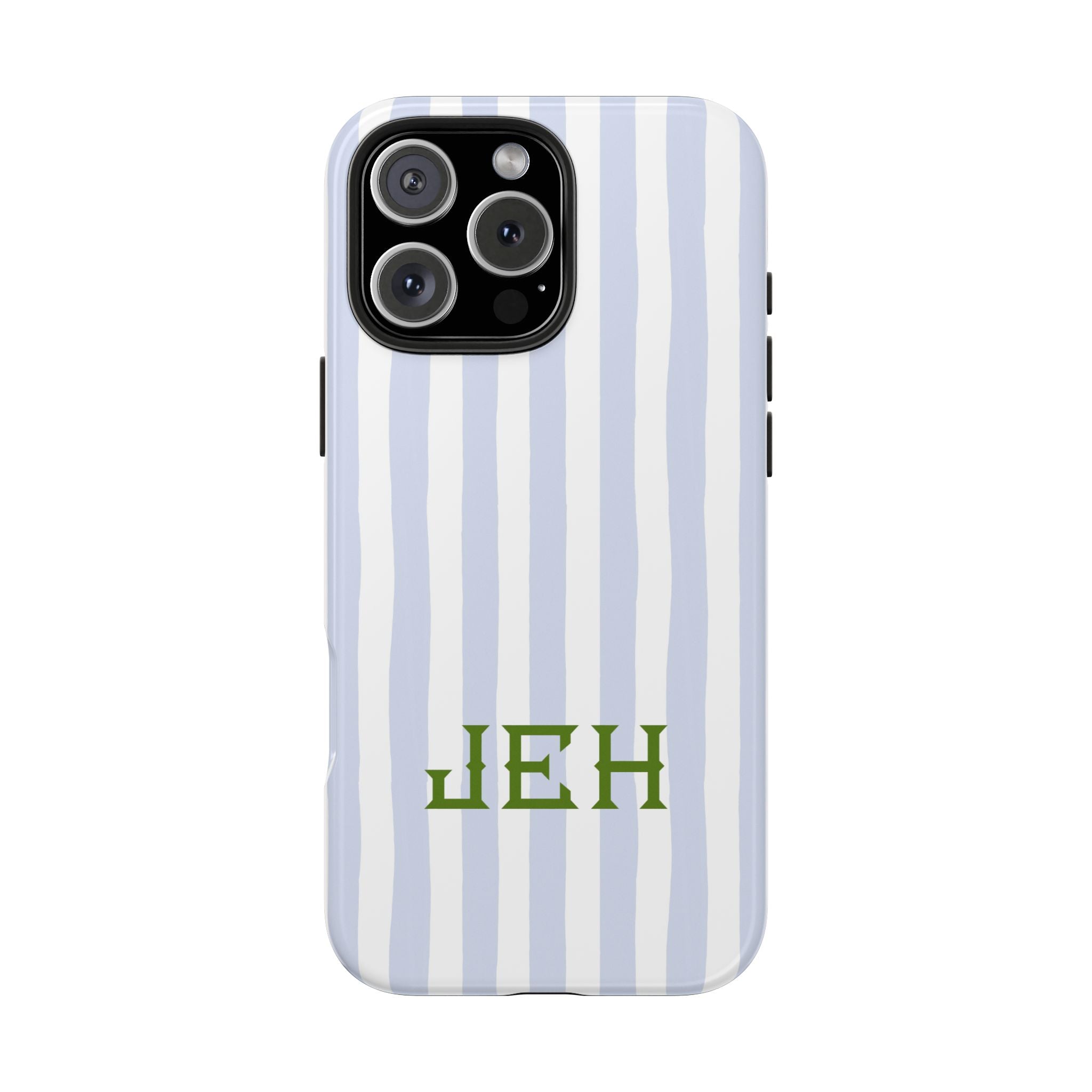 Seaside Stripes Monogrammed Tough Phone Case