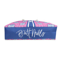 Ginger Striped Monogrammed Mahjong Bag