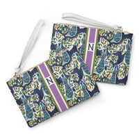 Peacock Garden Striped Monogrammed Mahjong Card Holder