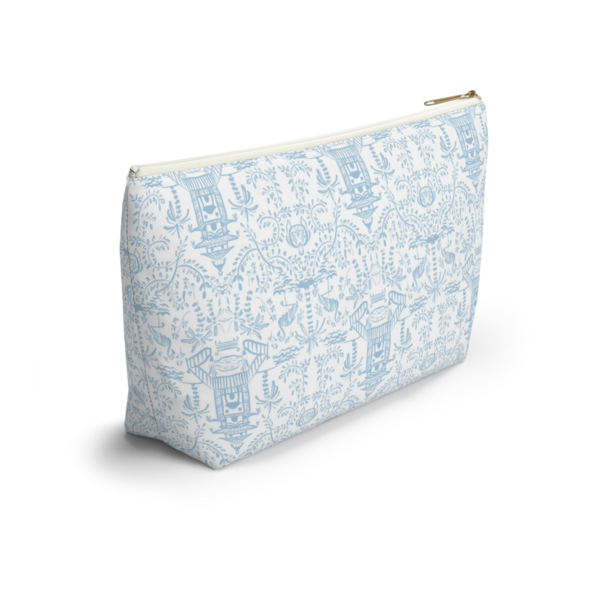Palm Beach (Sky) Striped Monogrammed Pouch