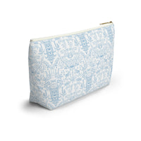 Palm Beach (Sky) Striped Monogrammed Pouch