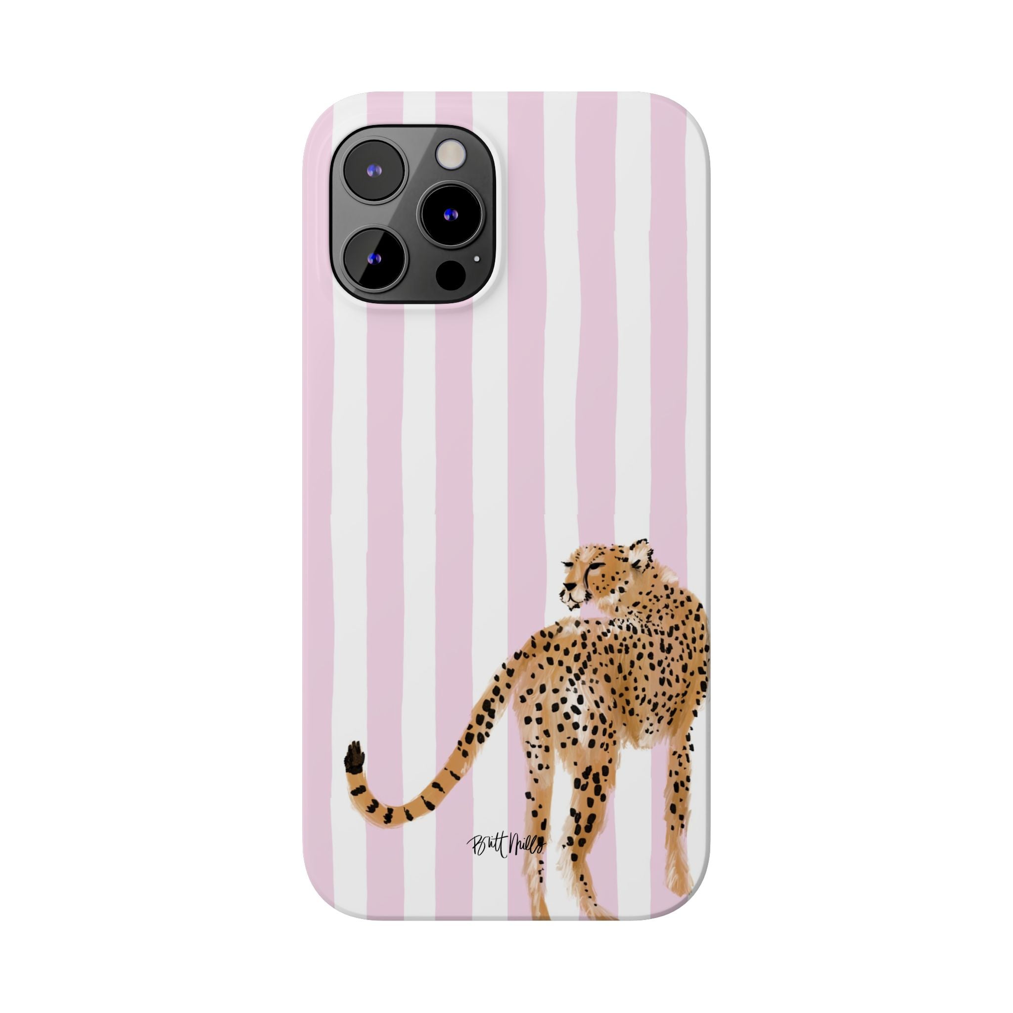 Preppy Cheetah Slim Phone Case