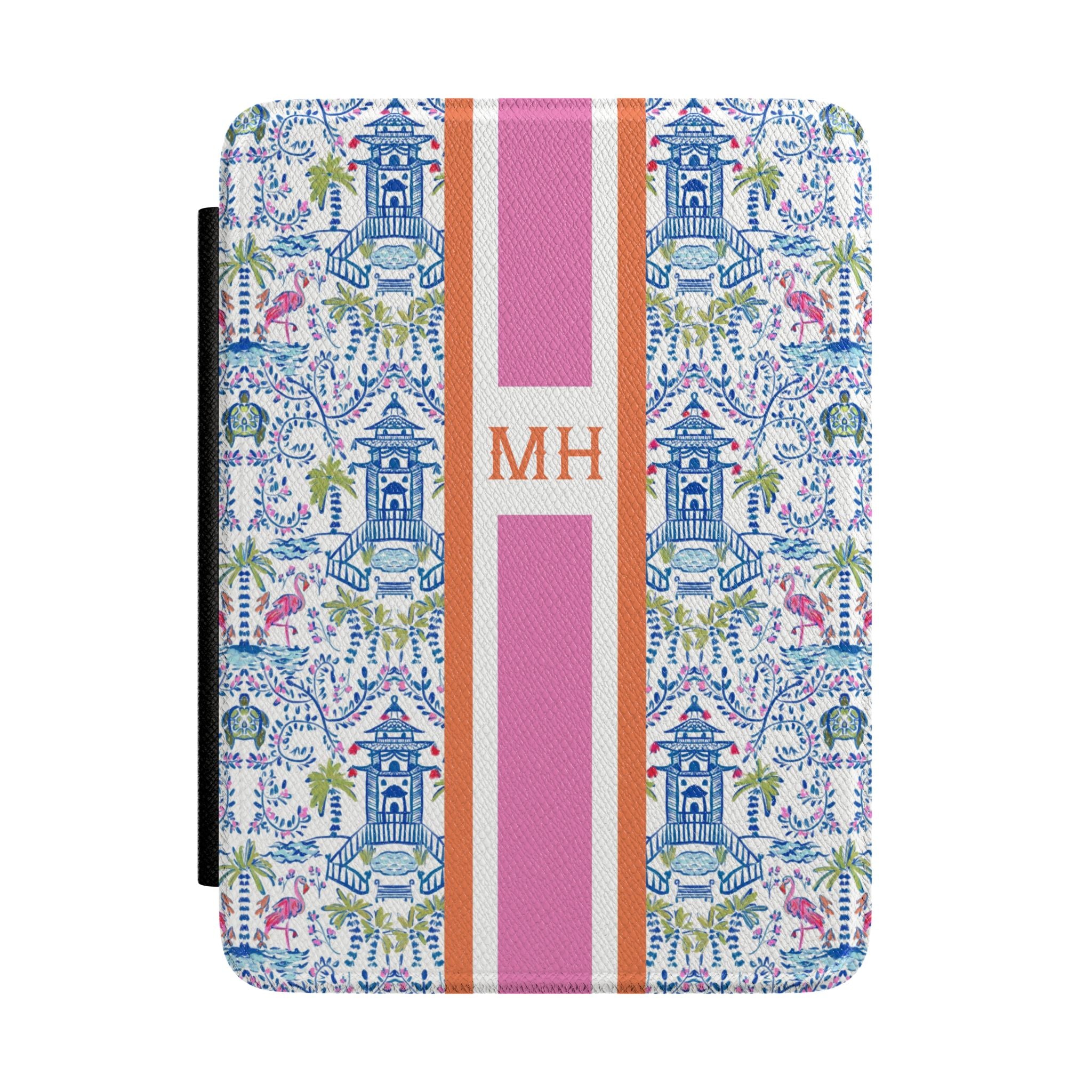 Colorful Chinoiserie Monogrammed Kindle Case