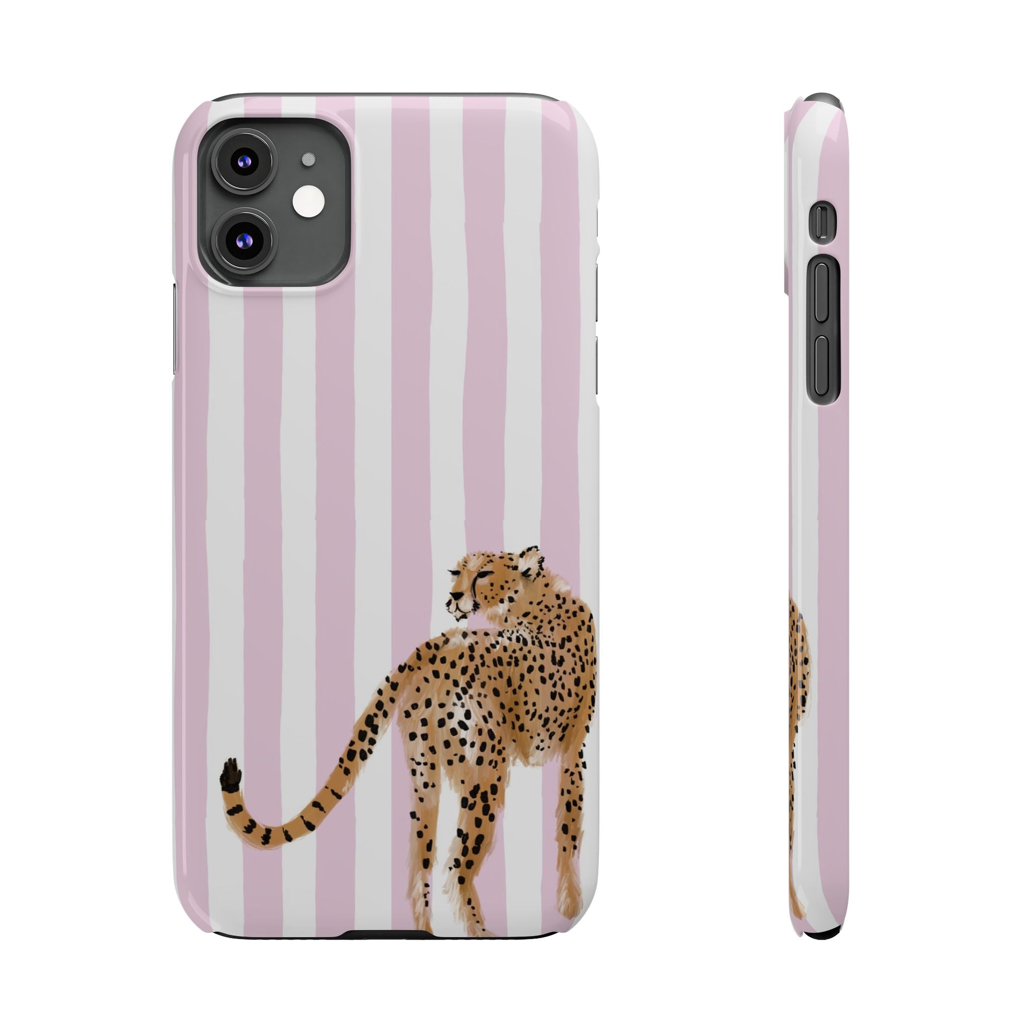 Preppy Cheetah Slim Phone Case