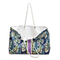 Peacock Striped Monogrammed Mahjong Bag