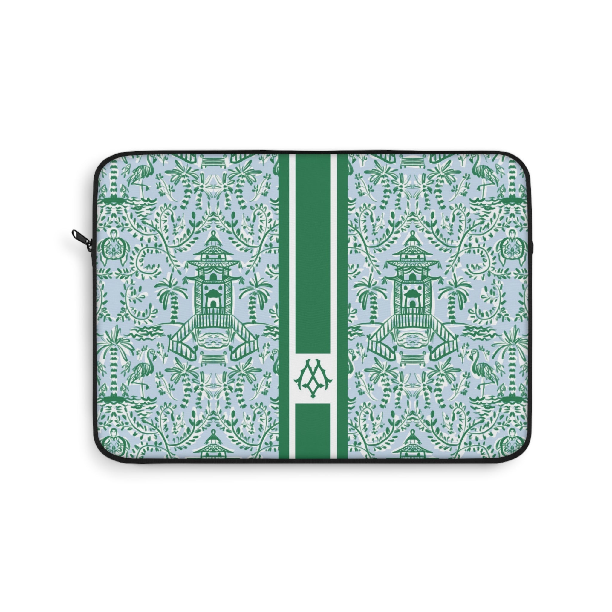 Chinoiserie Palms Monogrammed Laptop Sleeve
