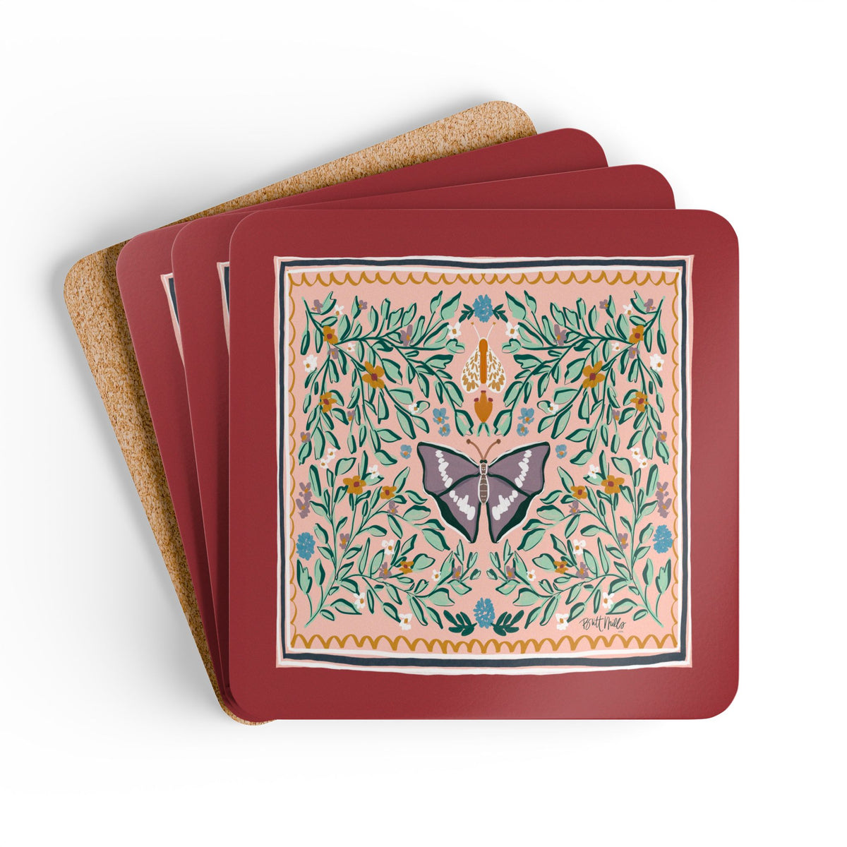 Novella Mahjong Mat Art Coaster Set (Set of 4)