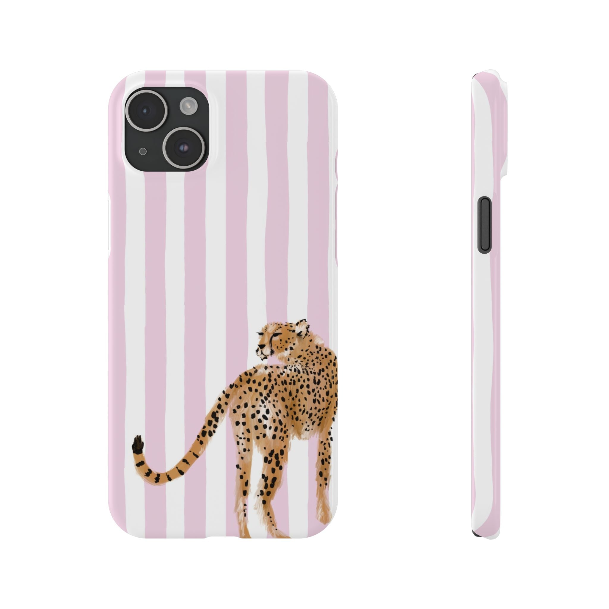 Preppy Cheetah Slim Phone Case