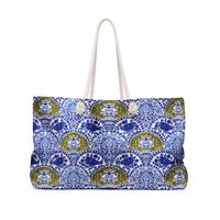 Chinoiserie Shrubs Striped Monogrammed Mahjong Bag