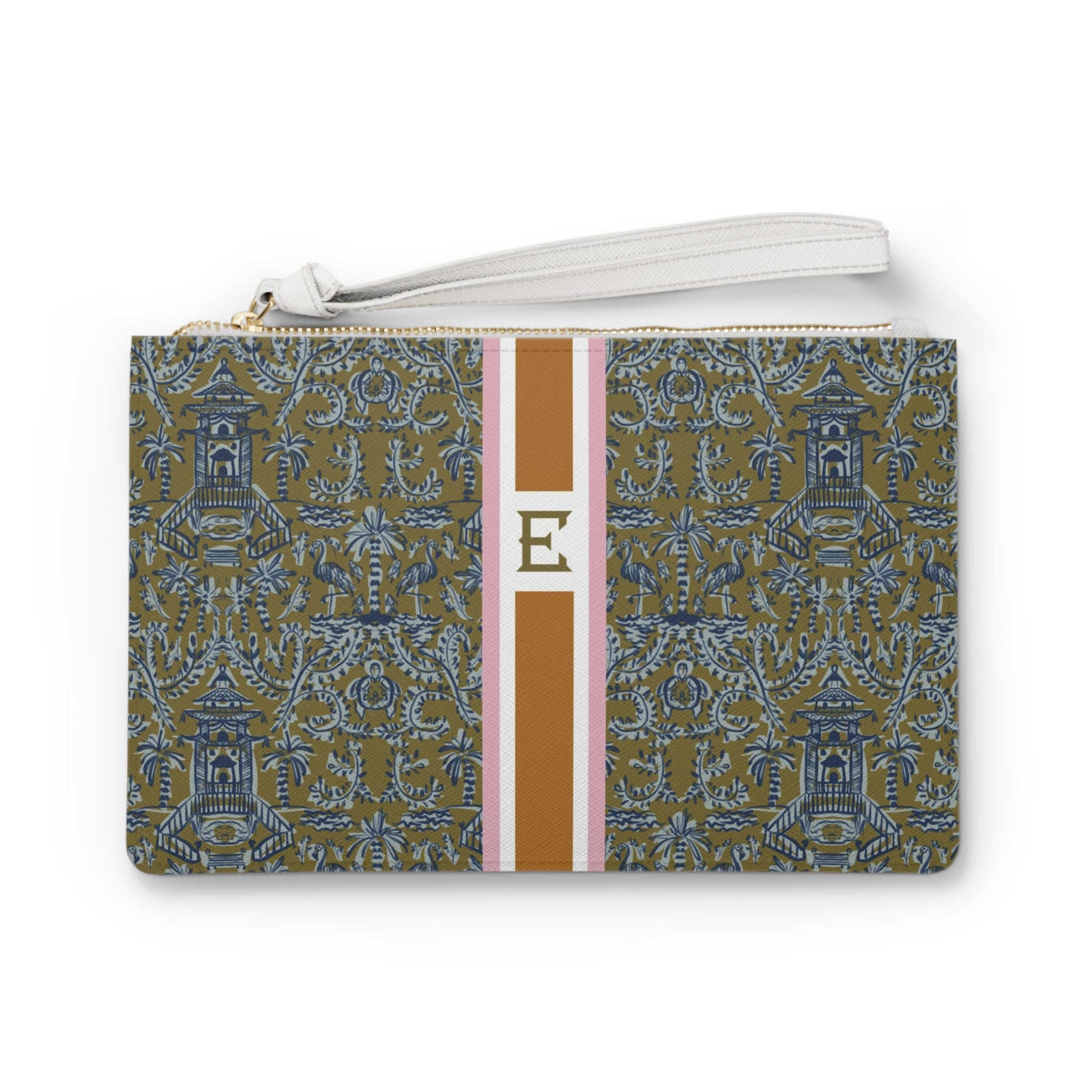 Soirée Striped Monogrammed Mahjong Card Holder