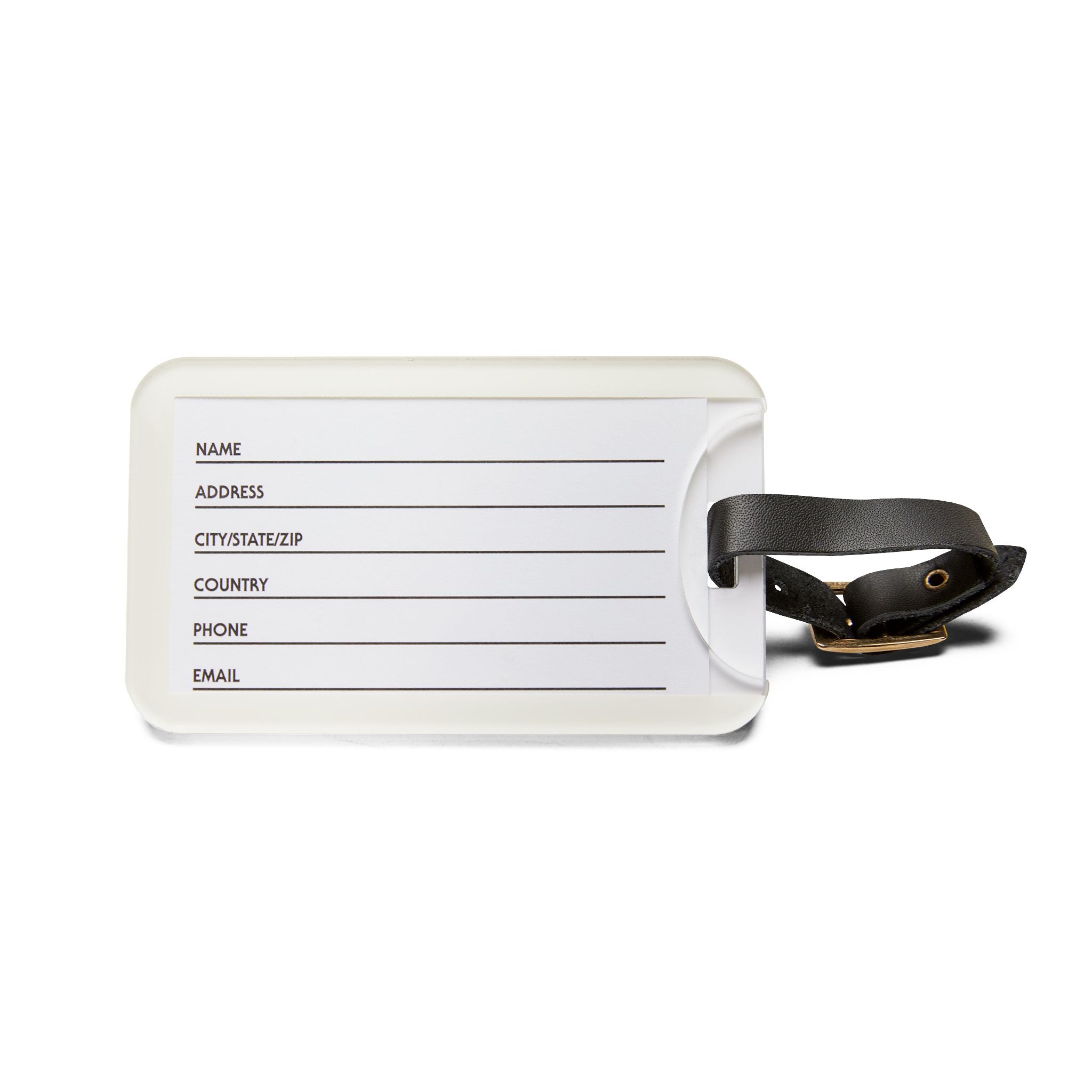 Seaside Stripes Monogrammed Acrylic Luggage Tag