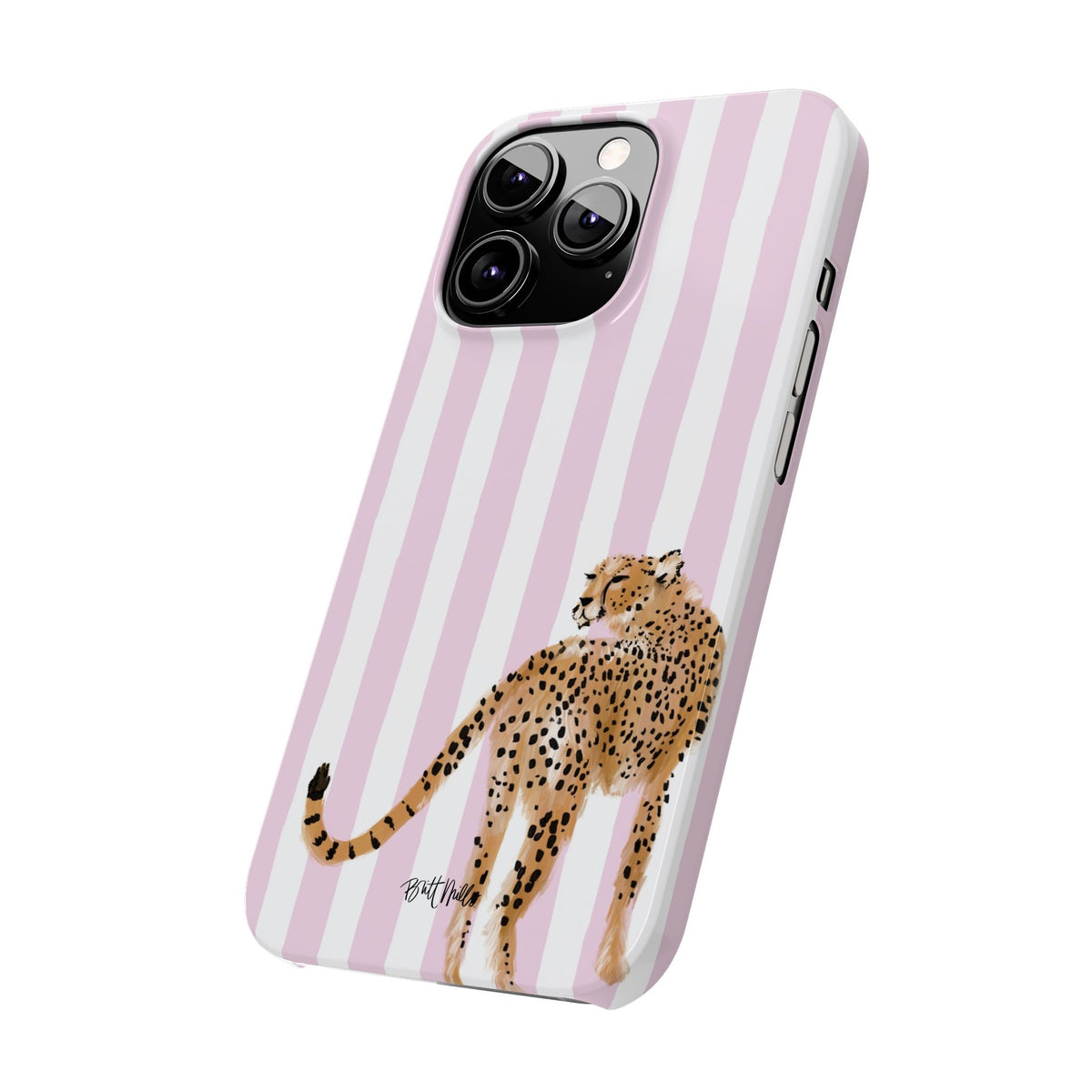 Preppy Cheetah Slim Phone Case
