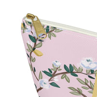 Blossom Garden Striped Monogrammed Pouch