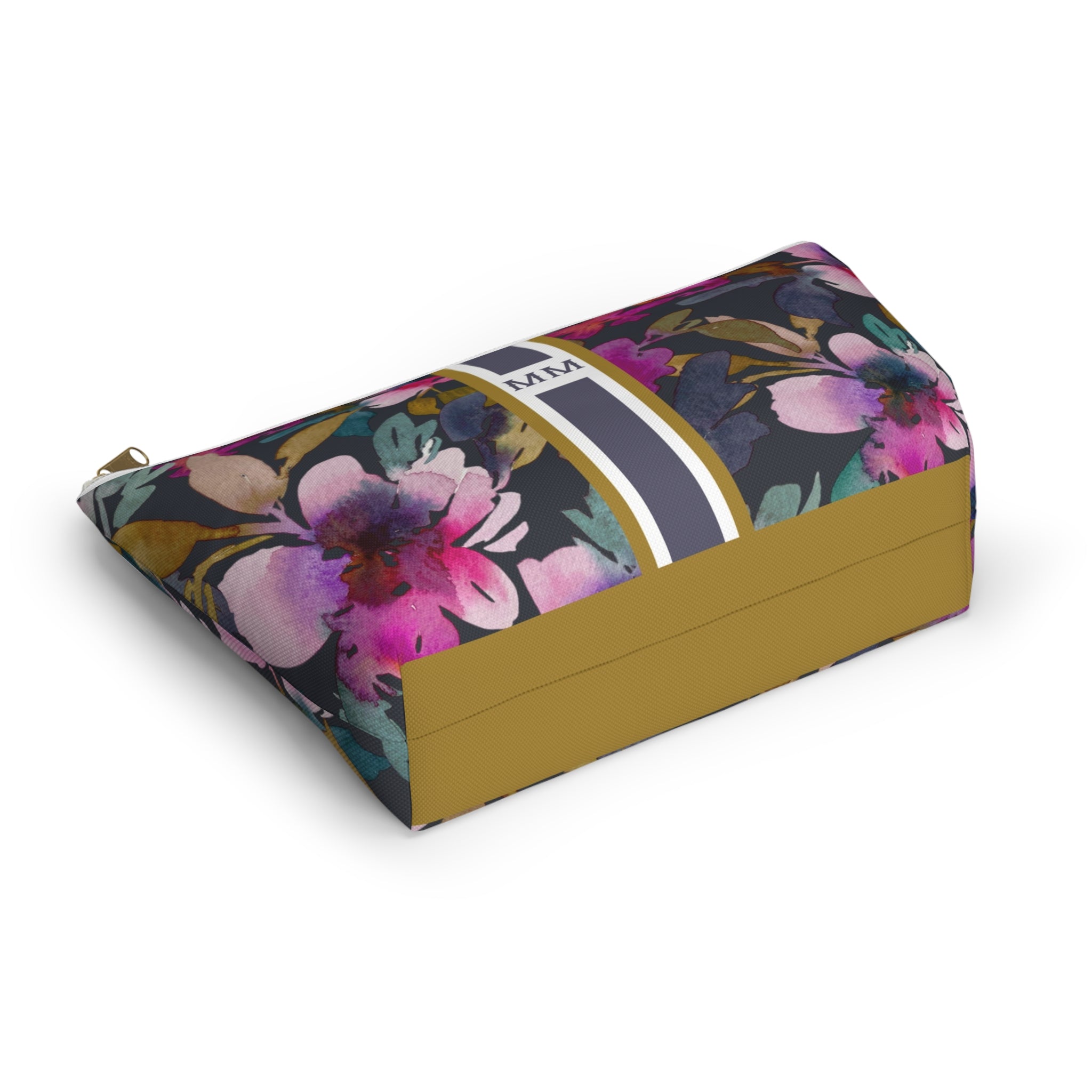 Flourish Striped Monogrammed Mahjong Tile Pouch