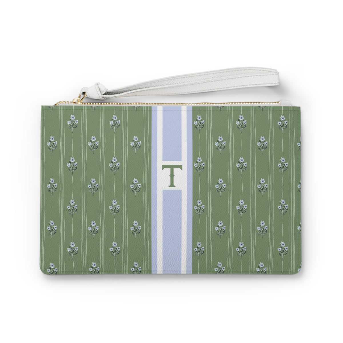 Zera Stripe Monogrammed Mahjong Card Pouch