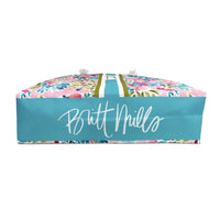 Aria Pink Striped Monogrammed Mahjong Bag Mahjong Bag