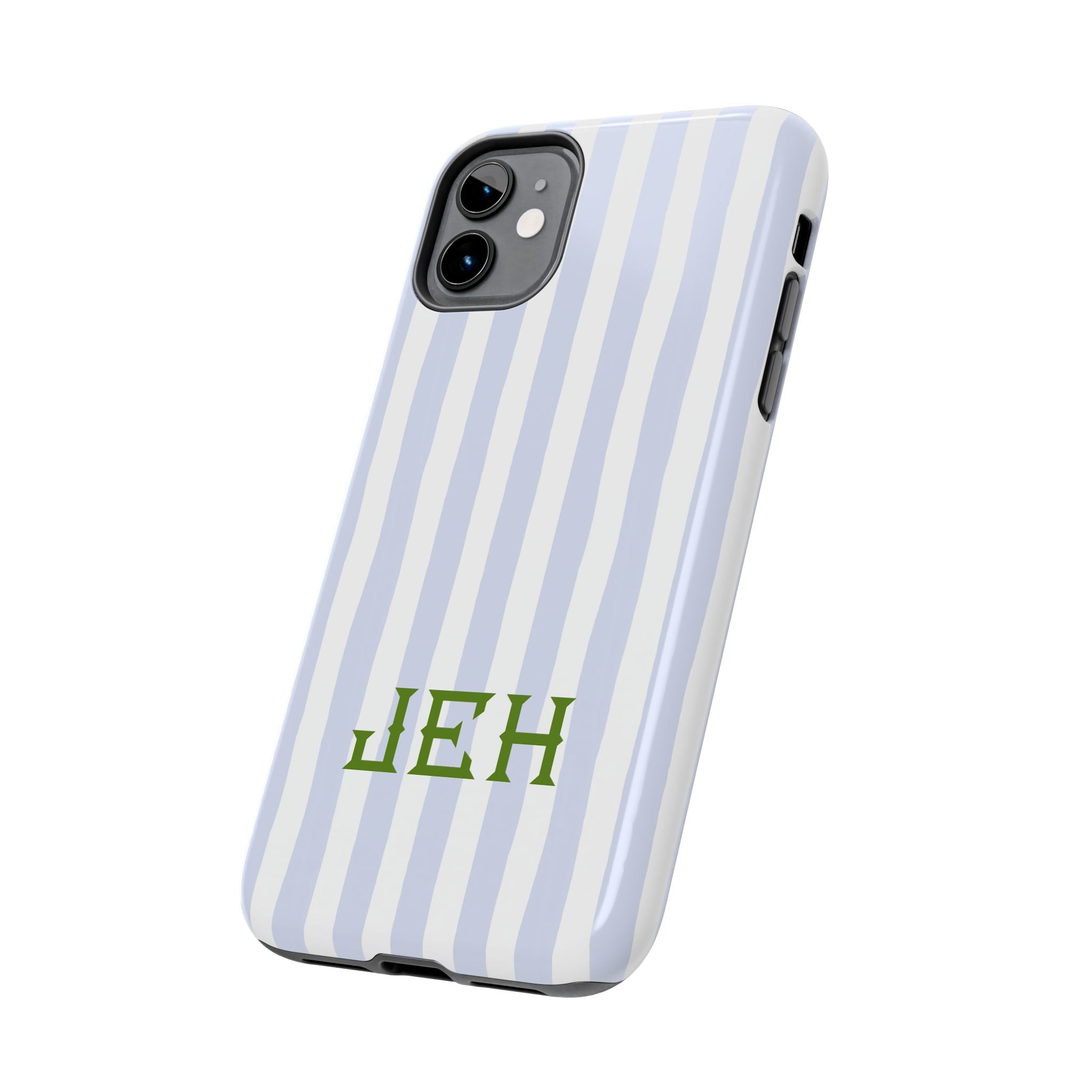 Seaside Stripes Monogrammed Tough Phone Case