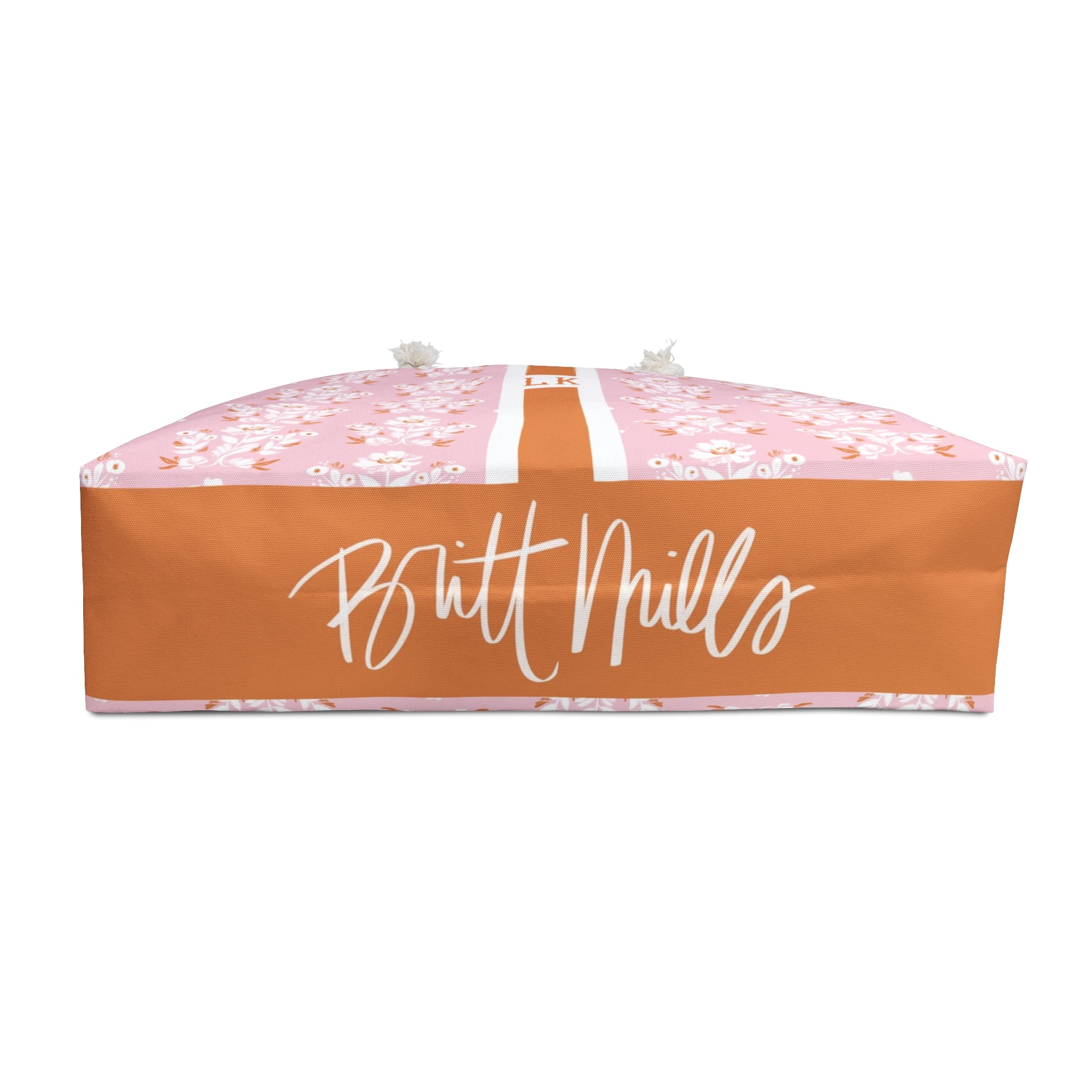 Evangeline Striped Monogrammed Mahjong Bag