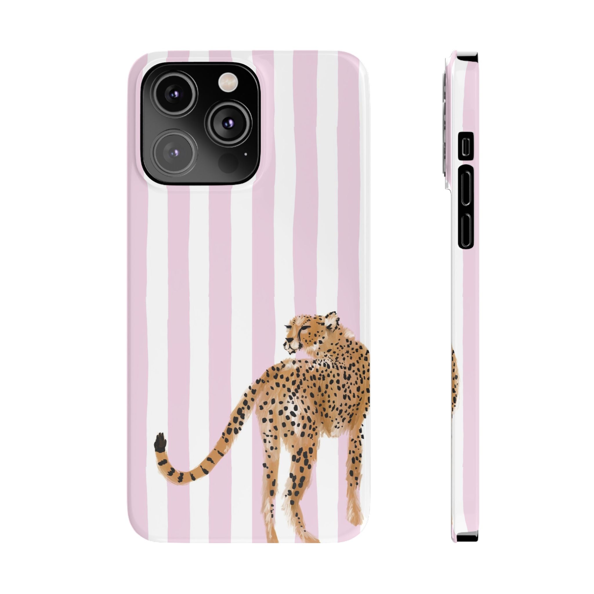 Preppy Cheetah Slim Phone Case