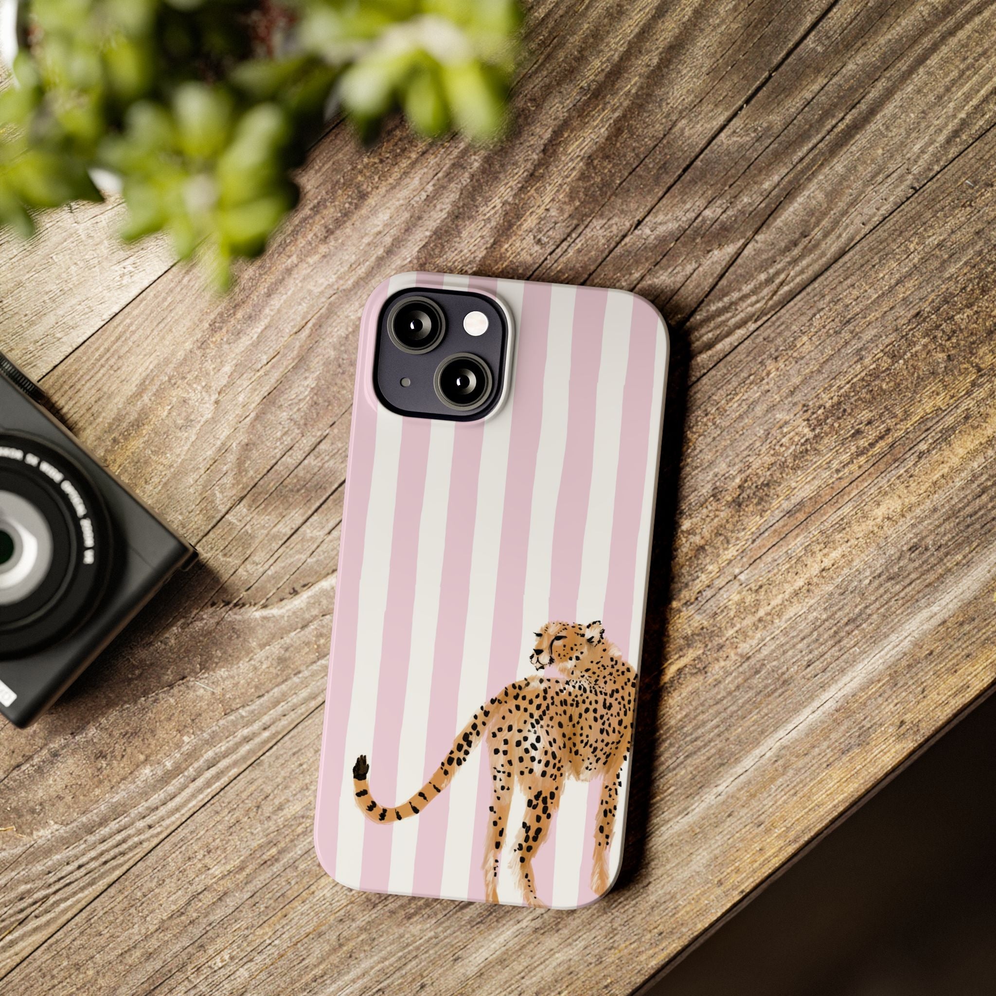Preppy Cheetah Slim Phone Case