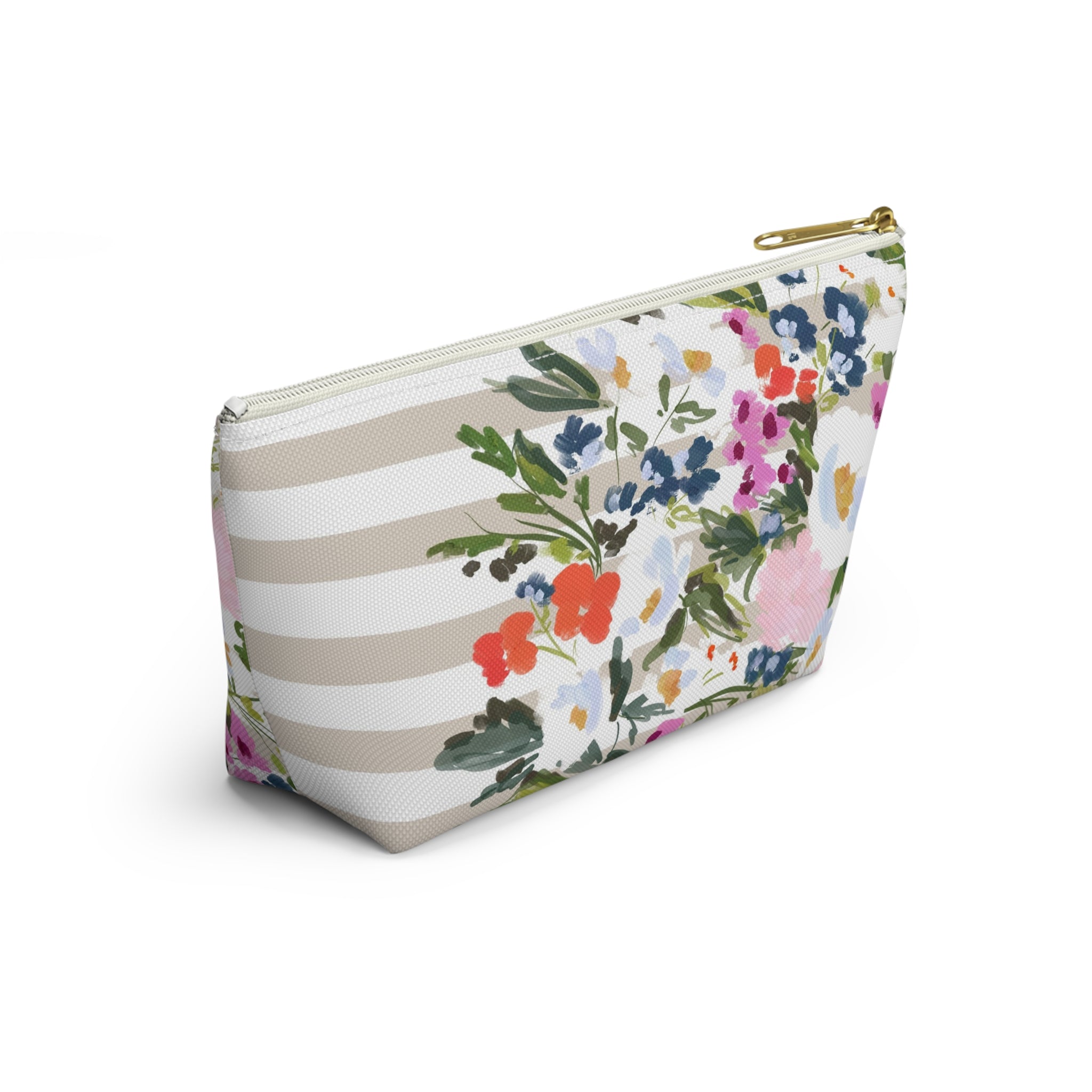 Veranda Striped Monogrammed Pouch