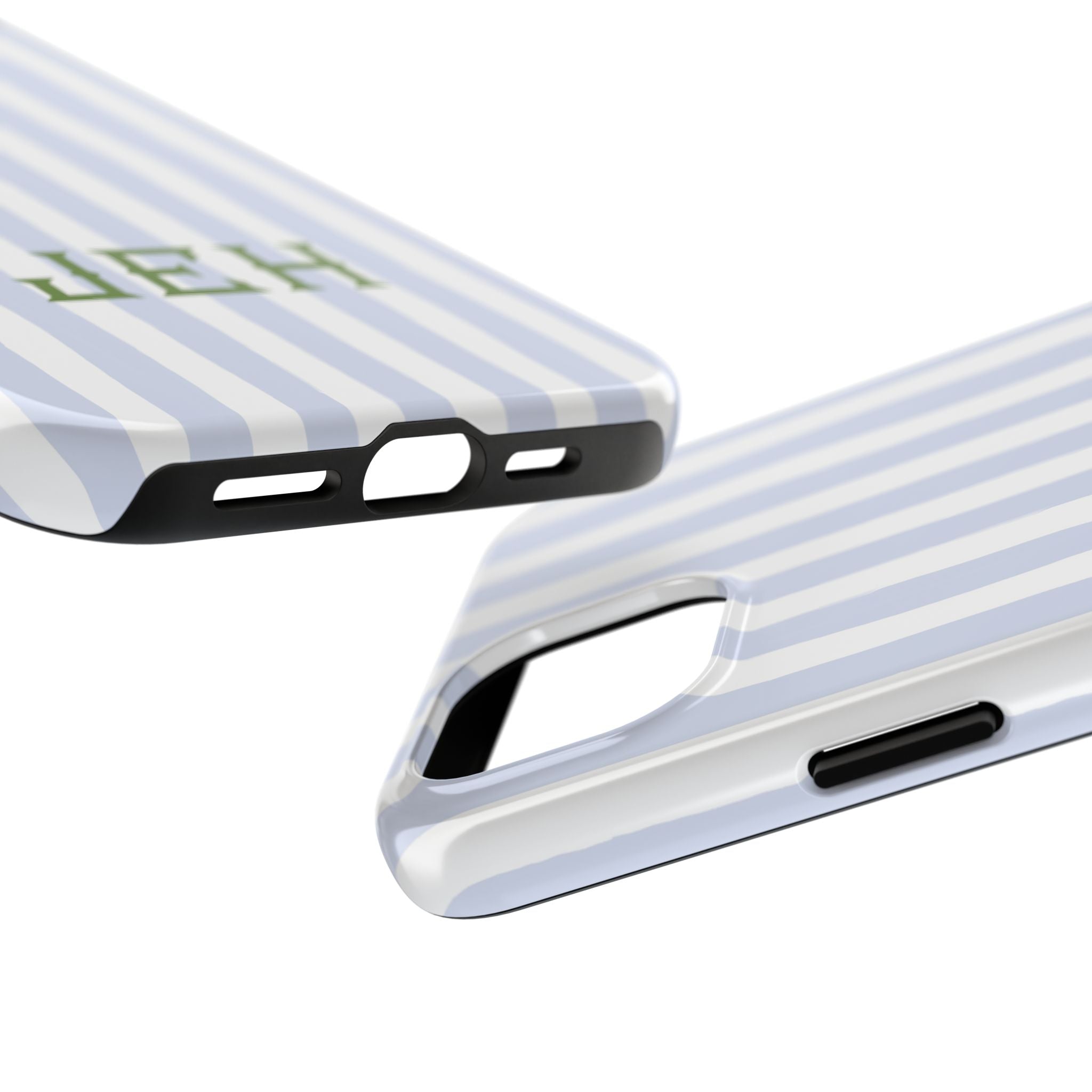 Seaside Stripes Monogrammed Tough Phone Case