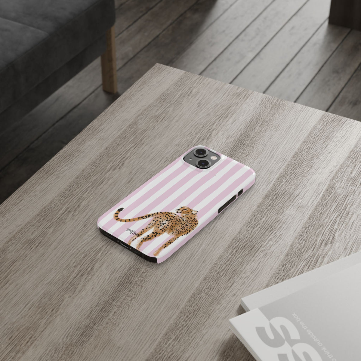 Preppy Cheetah Slim Phone Case
