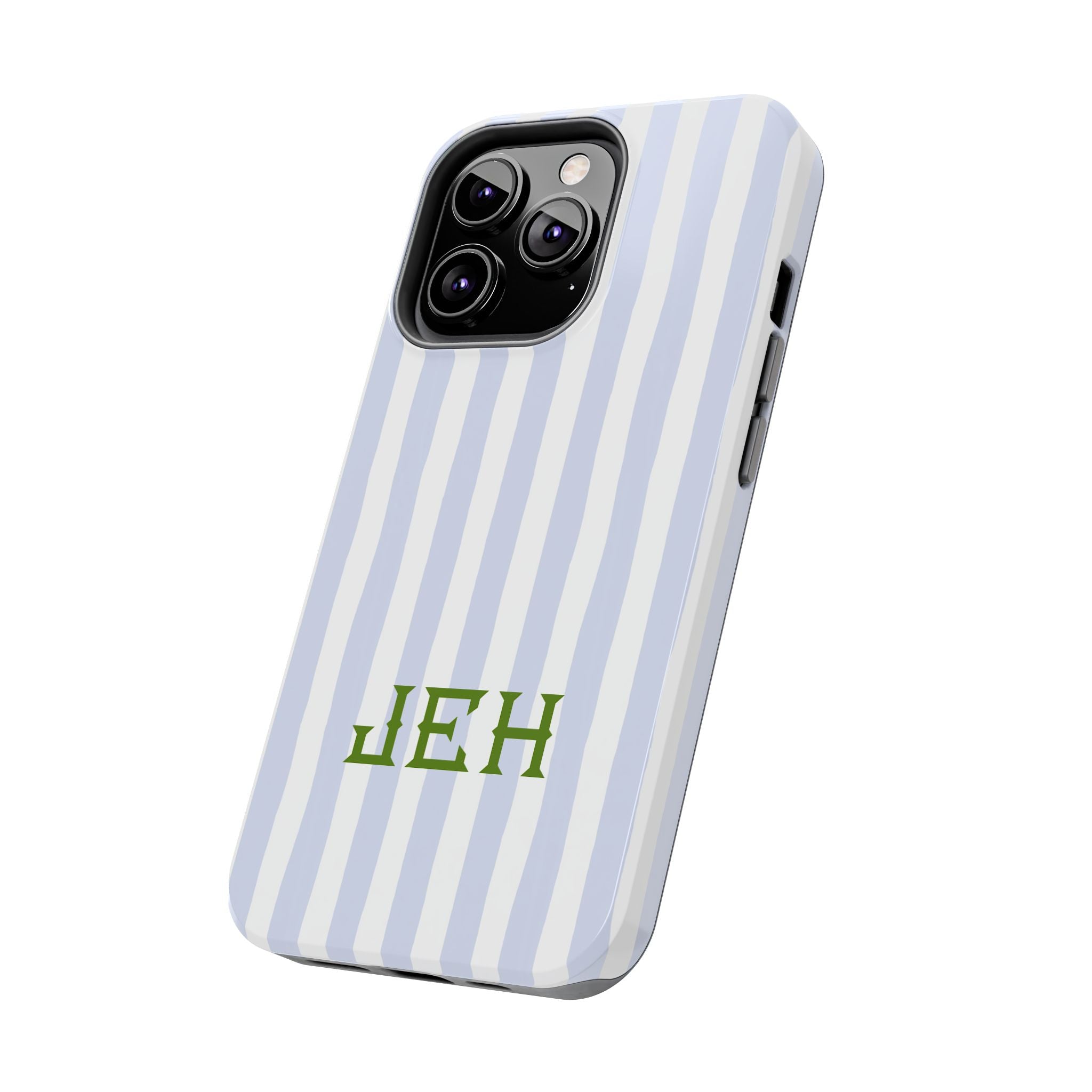 Seaside Stripes Monogrammed Tough Phone Case