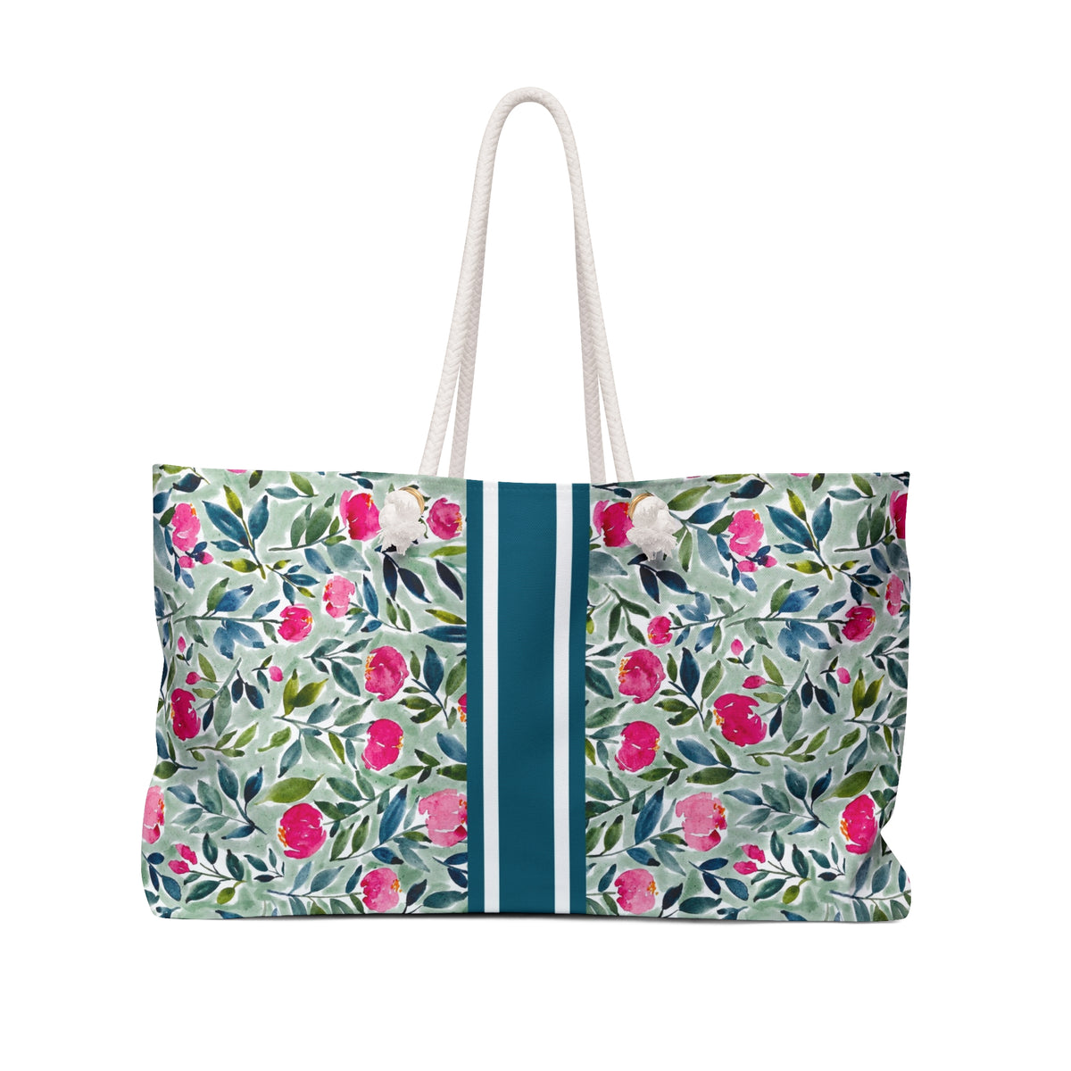 Flora Striped Monogrammed Mahjong Bag