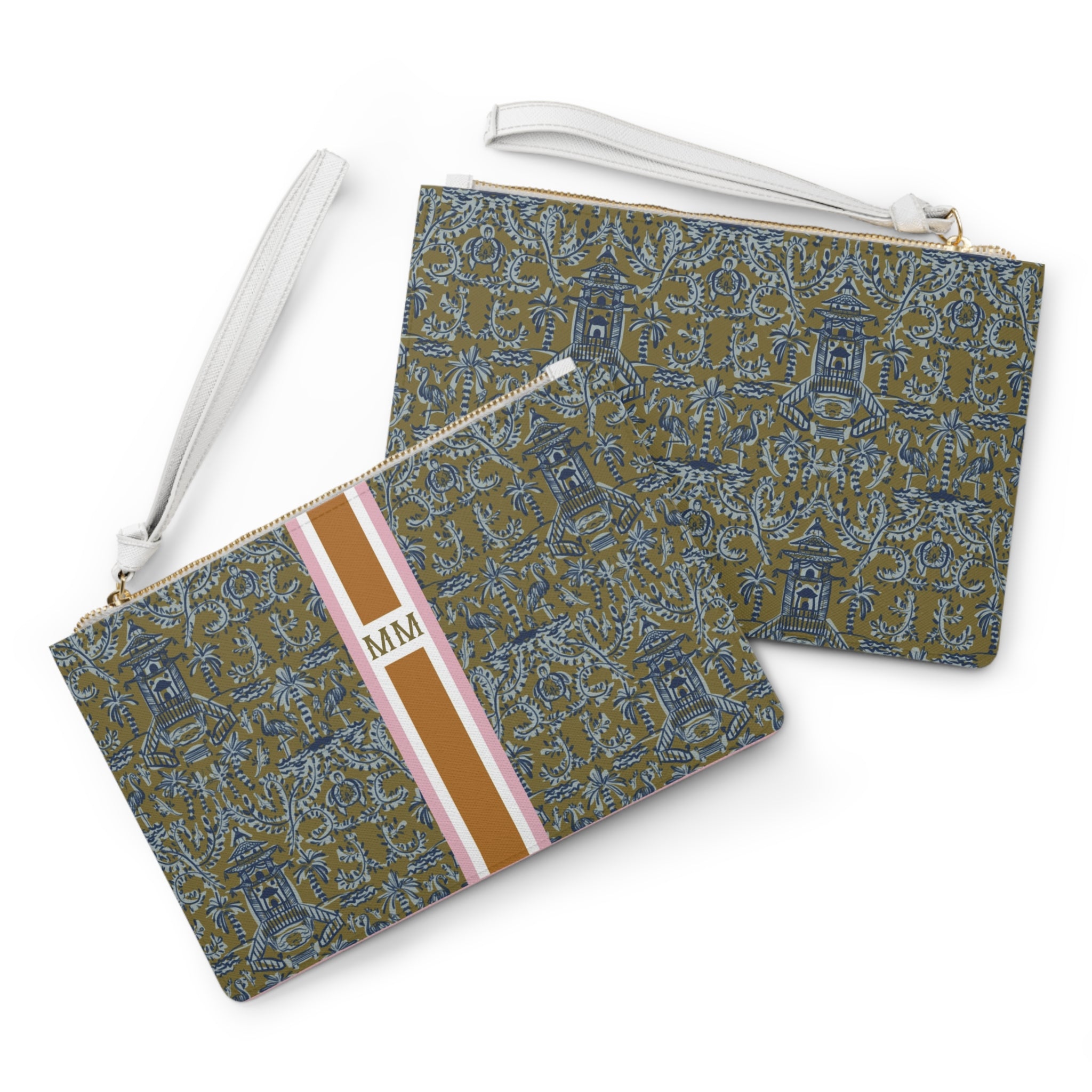 Soirée Striped Monogrammed Mahjong Card Holder