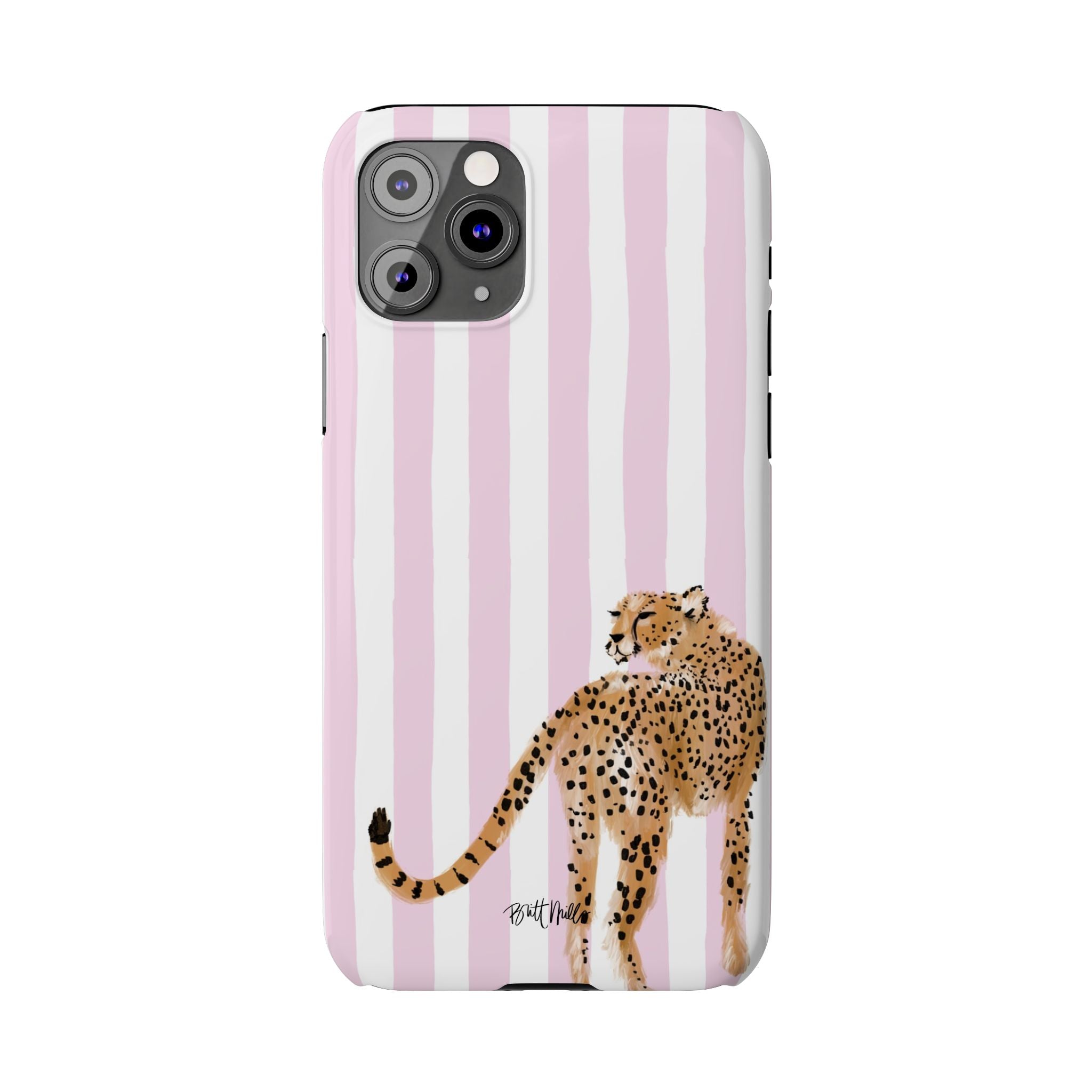 Preppy Cheetah Slim Phone Case