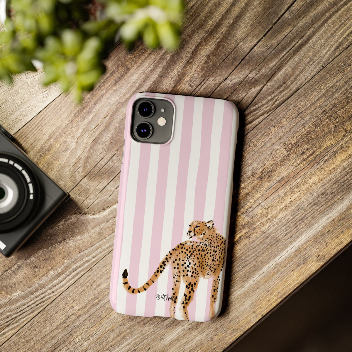 Preppy Cheetah Slim Phone Case
