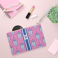 Ginger Striped Monogrammed Mahjong Card Pouch