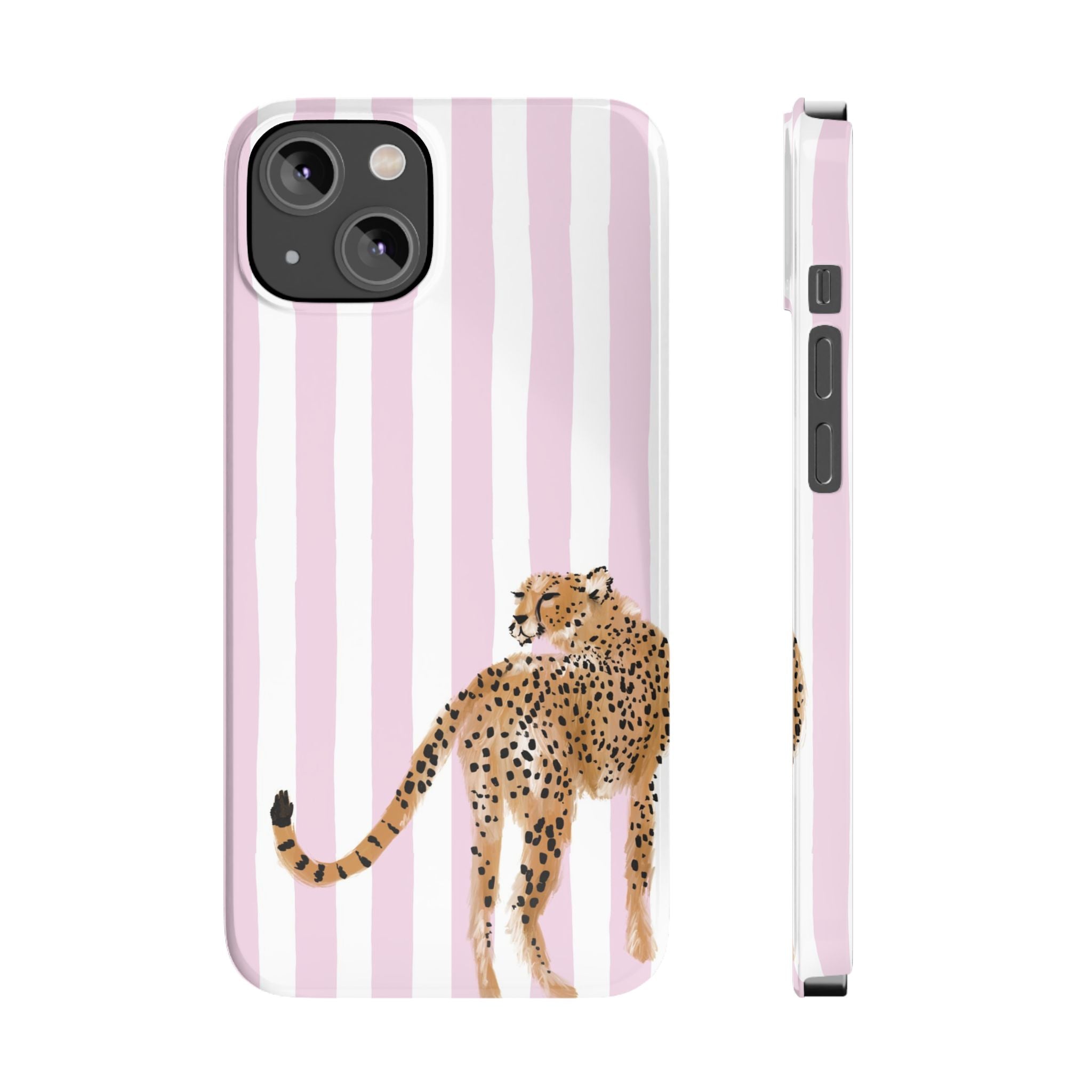 Preppy Cheetah Slim Phone Case