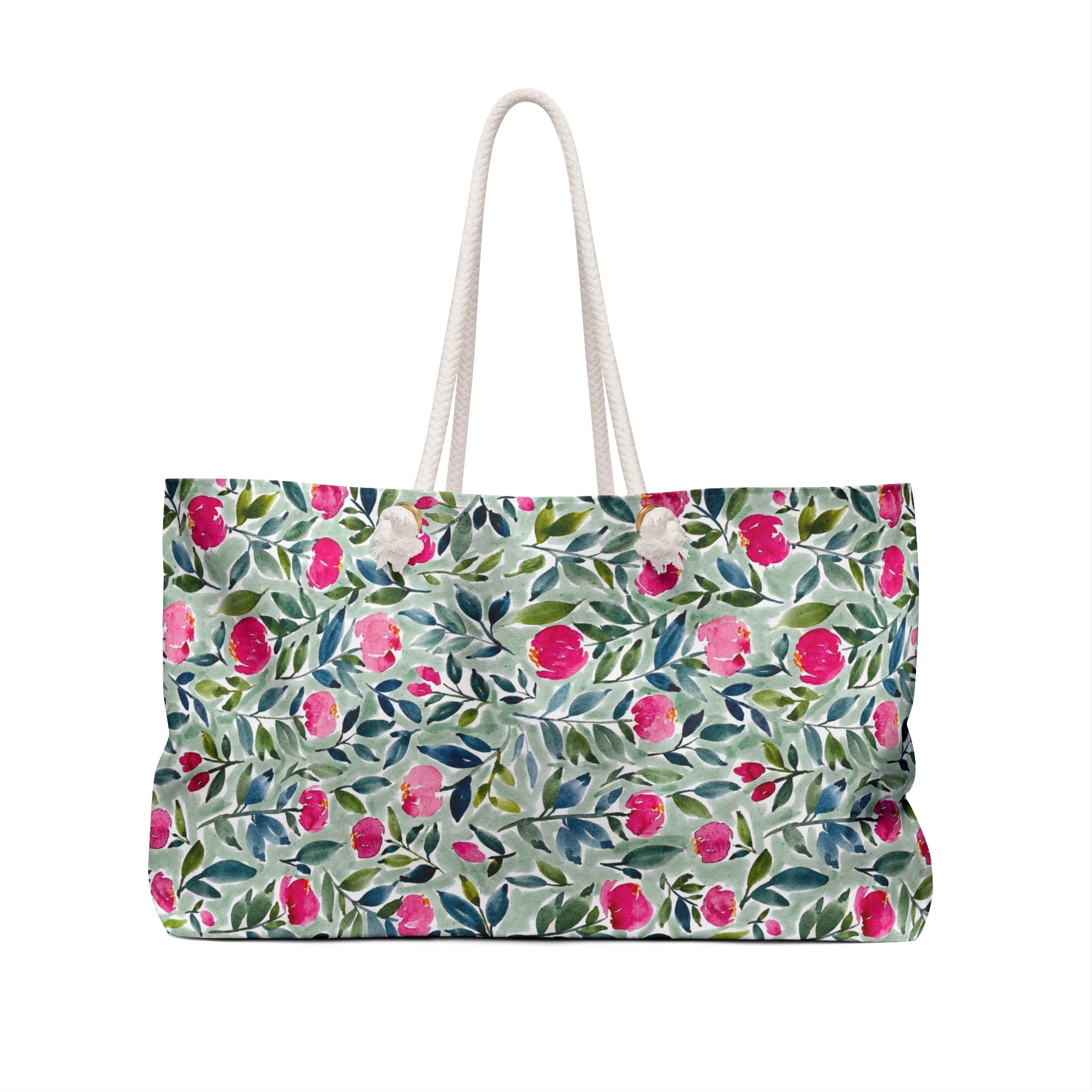 Flora Striped Monogrammed Mahjong Bag