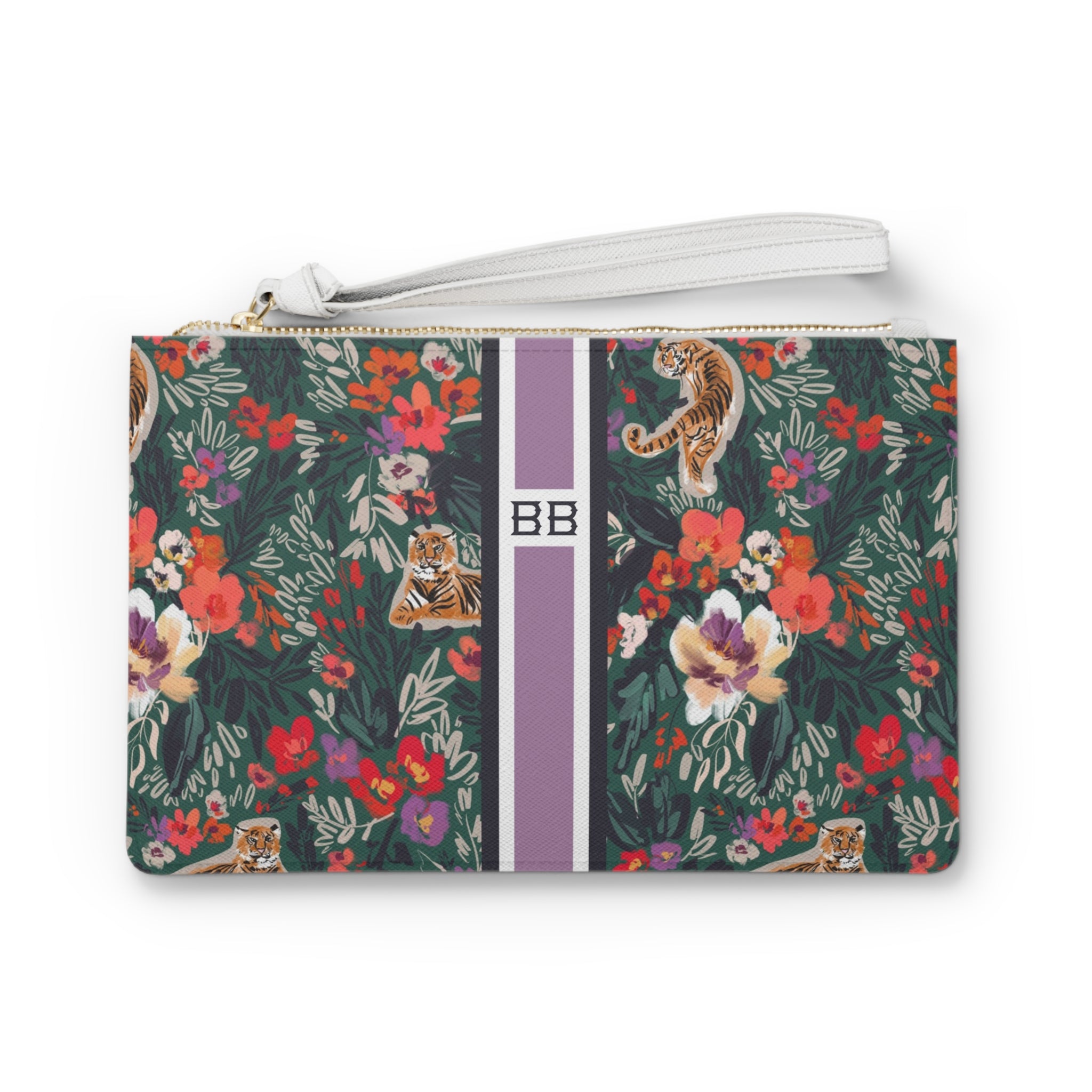 Regal Bloom Striped Monogrammed Mahjong Card Holder