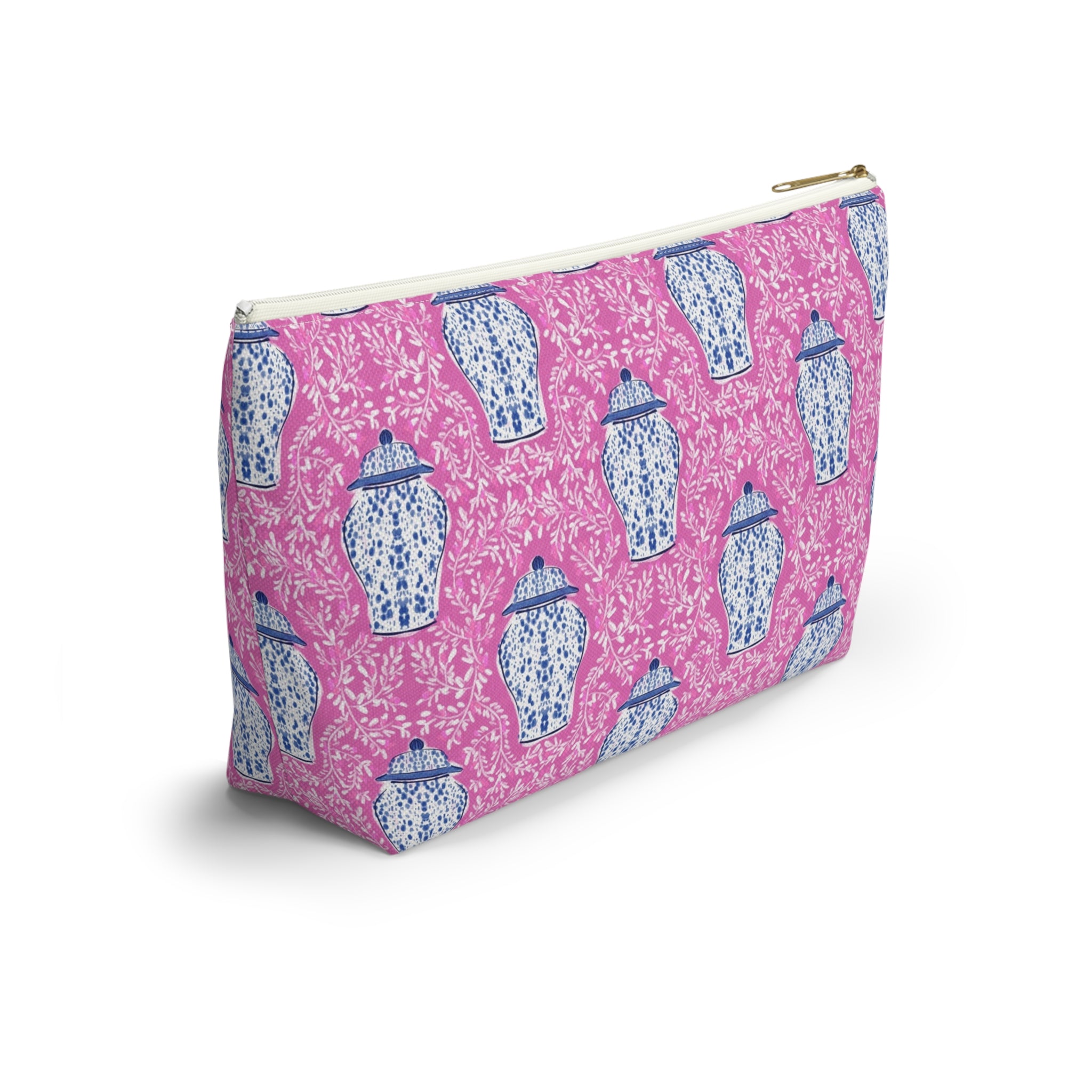 Ginger Striped Monogrammed Mahjong Tile Pouch