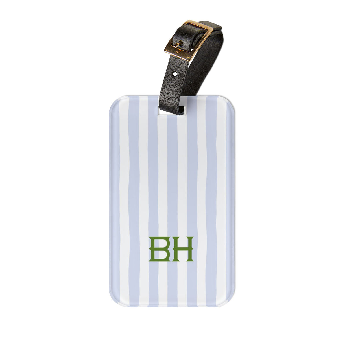 Seaside Stripes Monogrammed Acrylic Luggage Tag